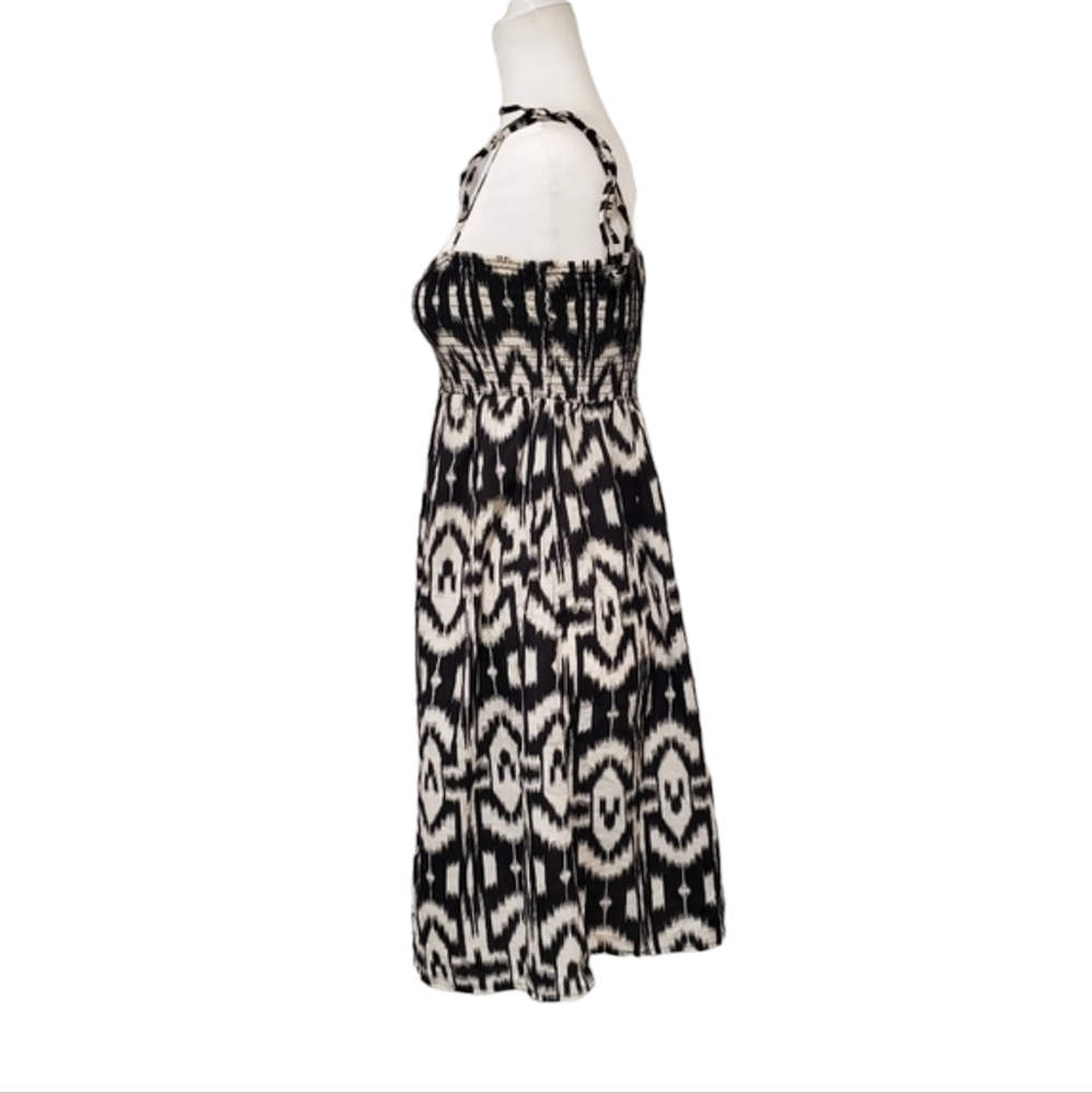 At Last Sundress Women Size Large Black Aztec Print Spaghetti Straps  Dress - Picture 3 of 9